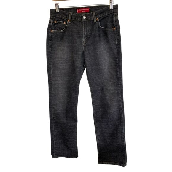 Levis 505 Nouveau Women's Size 8 (31x30) Low Rise Straight Stretch Jeans Black - Picture 1 of 11